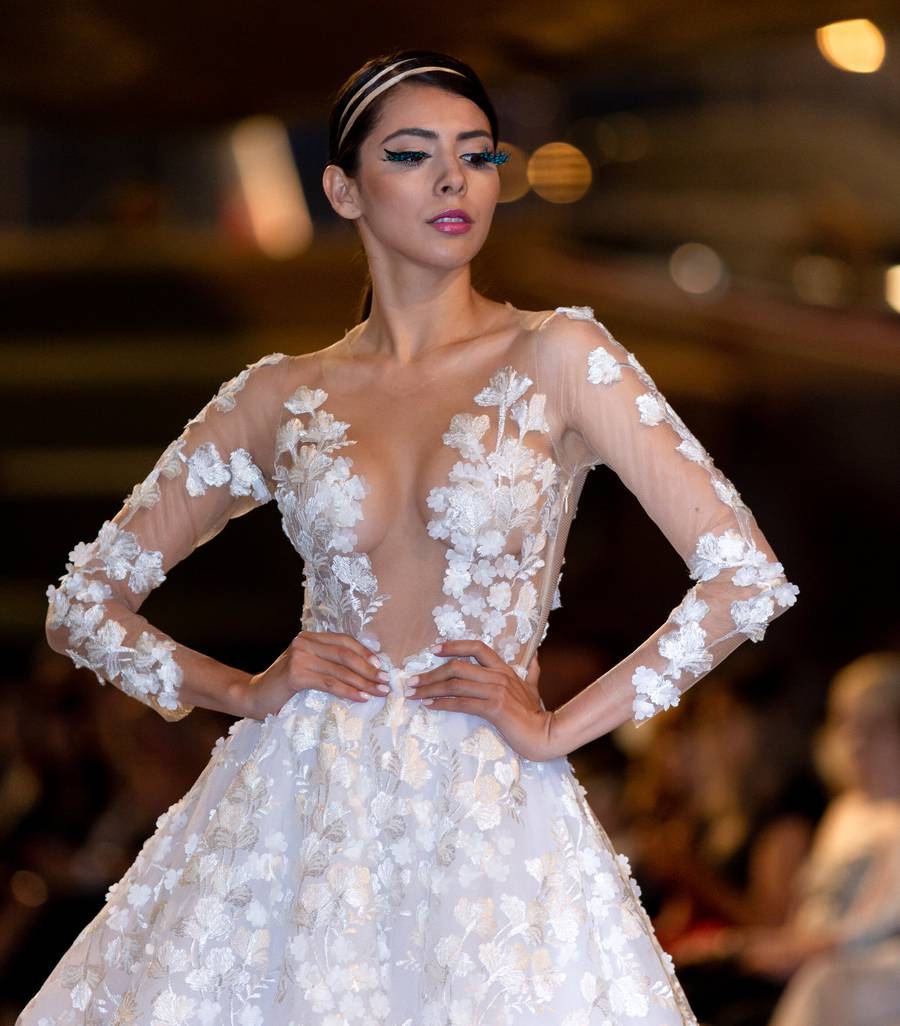 Red carpet photographer Las Vegas white gown